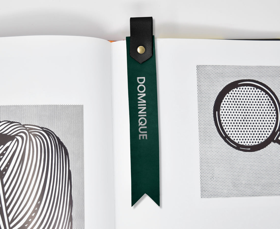 Two-Tone Personalized Leather Bookmark