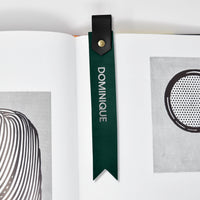 Two-Tone Personalized Leather Bookmark