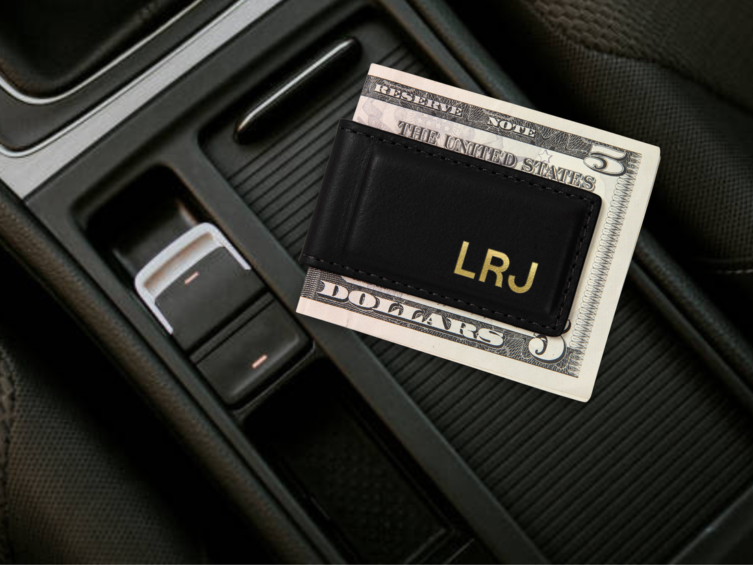 Personalized Leather Money Clip