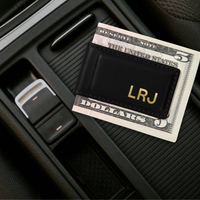 Personalized Leather Money Clip