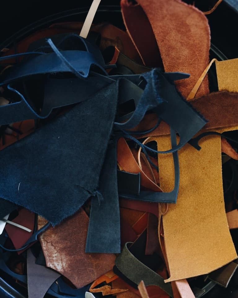 4lb Assorted USA Leather Scrap: Home Crafting & Decor