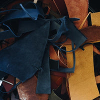 4lb Assorted USA Leather Scrap: Home Crafting & Decor