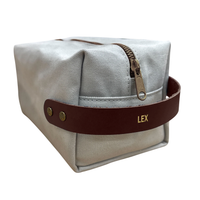 Personalized Canvas and Leather Dopp Kit