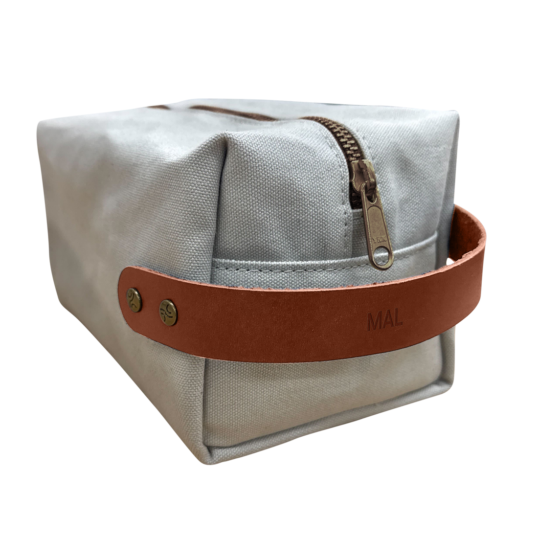 Personalized Canvas and Leather Dopp Kit