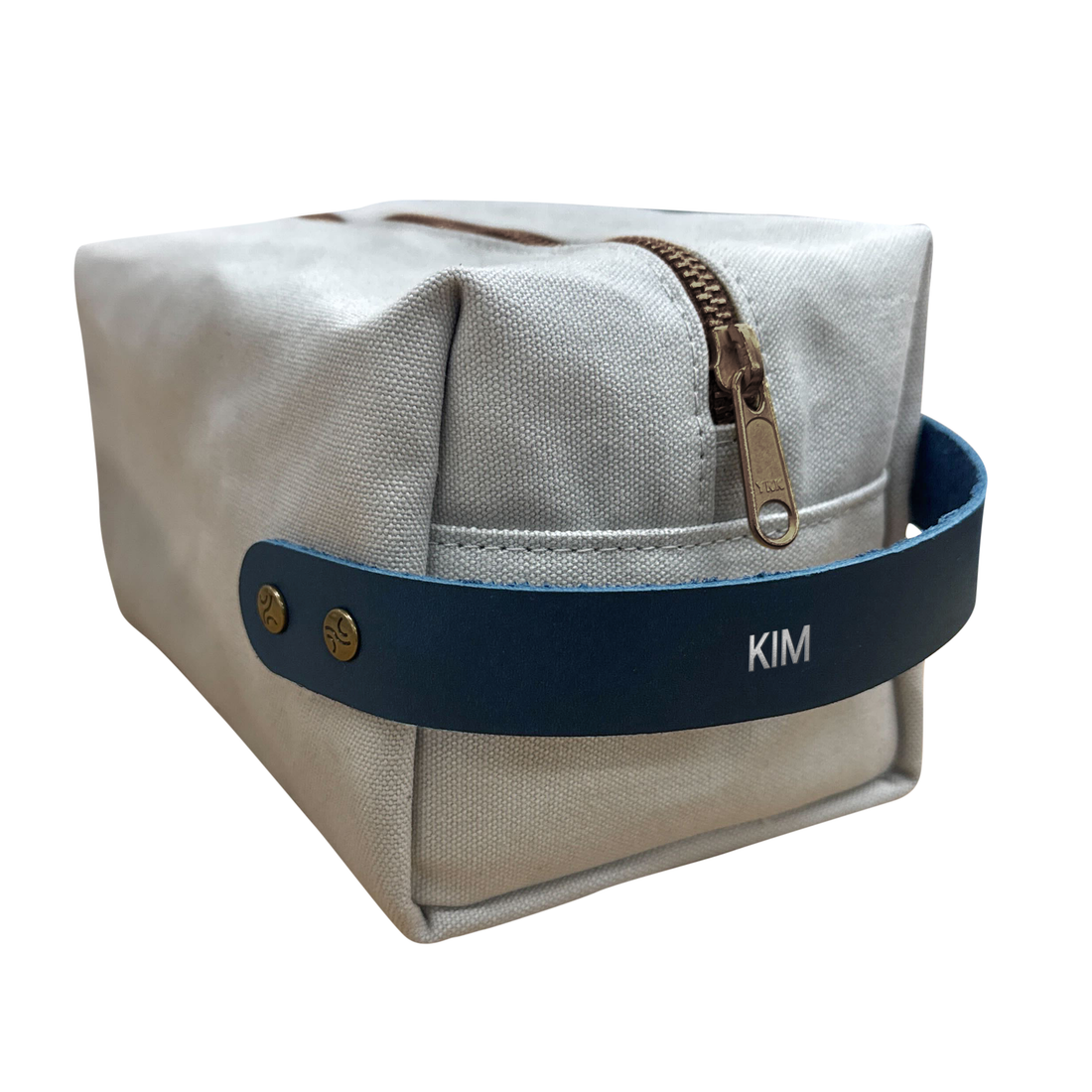 Personalized Canvas and Leather Dopp Kit