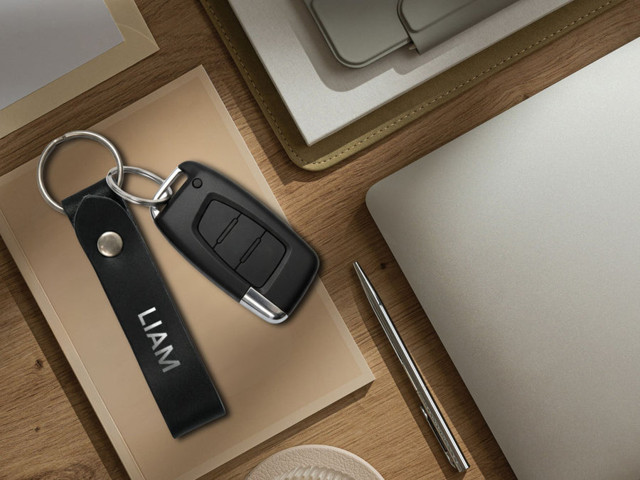 Personalized Leather Keychain