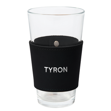 Personalized Leather Pint Glass Sleeve