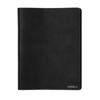 Personalized Leather Large Journal Cover: USA Made Monogrammed Notebook