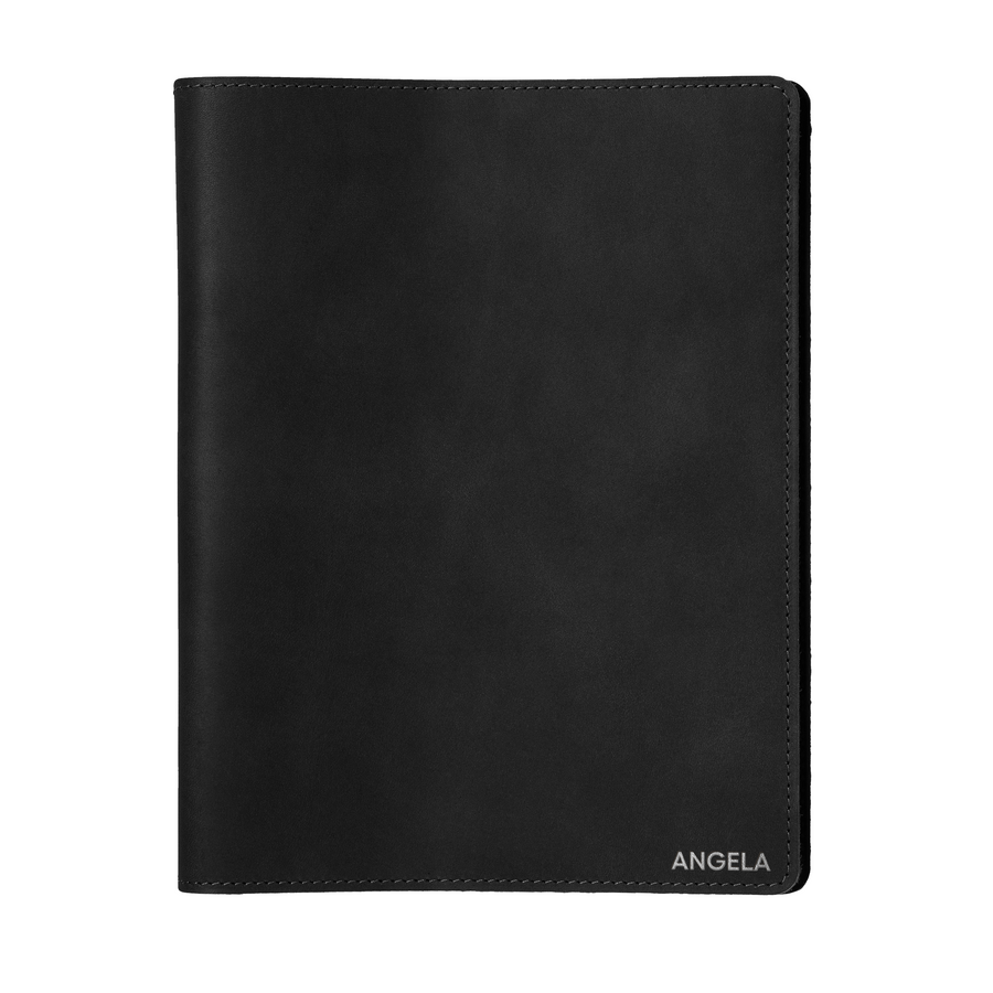 Personalized Leather Large Journal Cover: USA Made Monogrammed Notebook