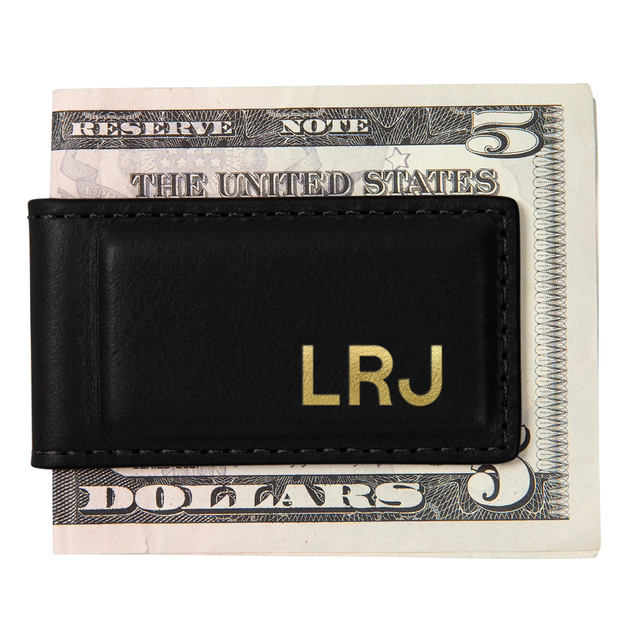 Personalized Leather Money Clip