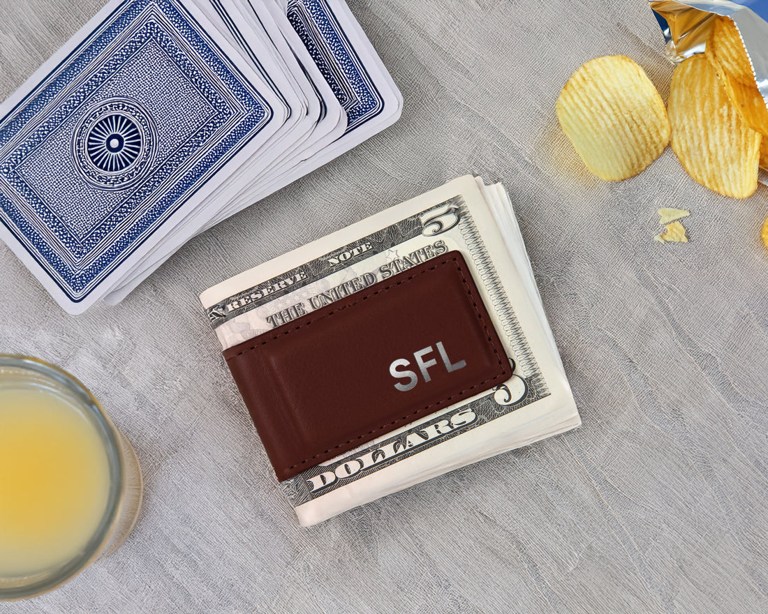 Personalized Leather Money Clip
