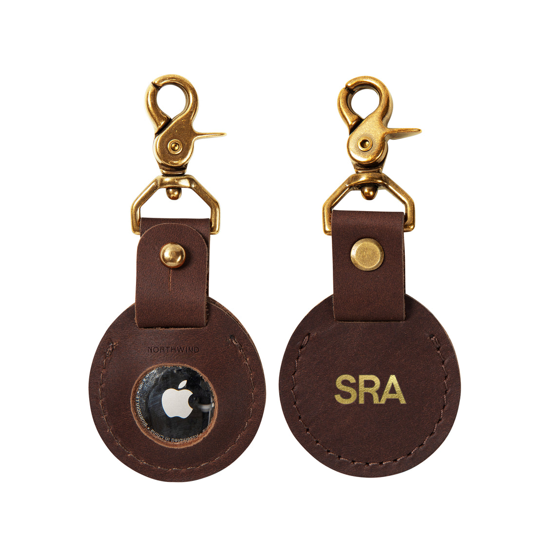 Personalized Leather AirTag Case
