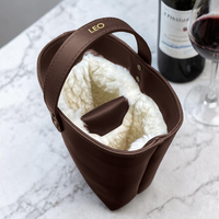 Leather Double Wine Carrier | Handcrafted Personalized Wine Tote