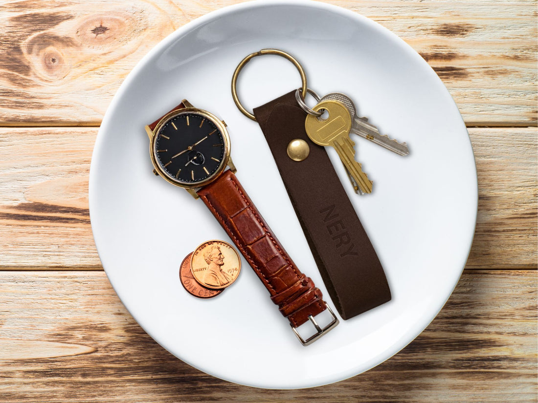 Personalized Leather Keychain