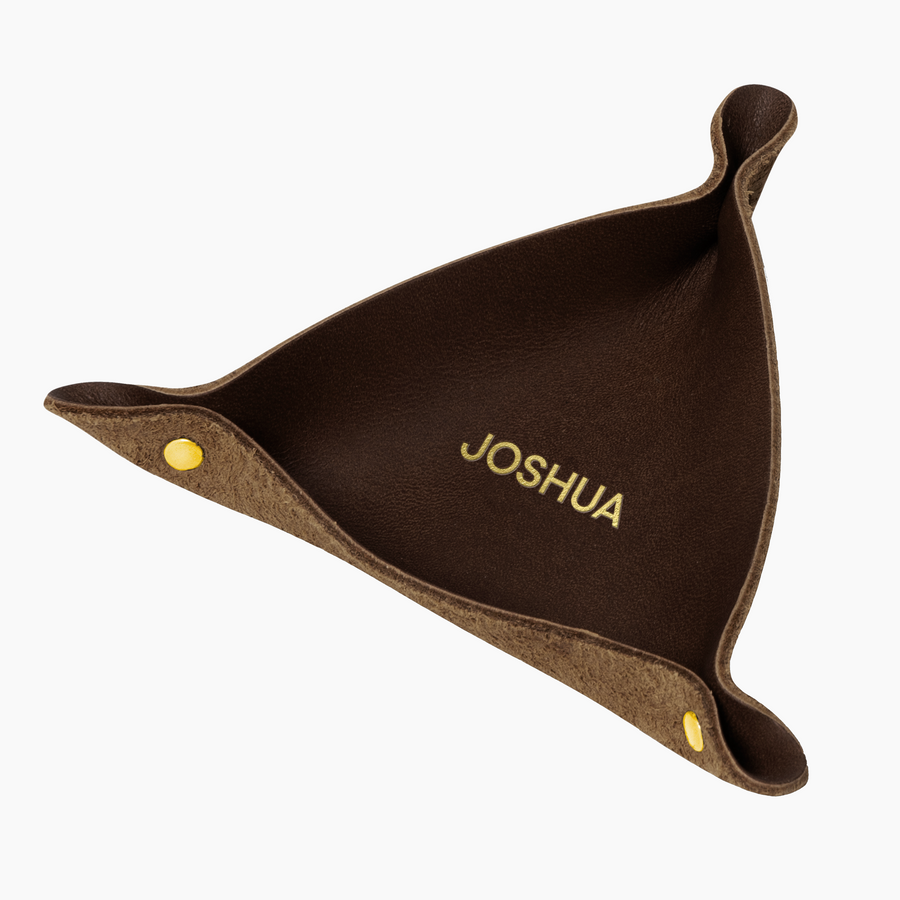 Personalized Leather Ring Tray