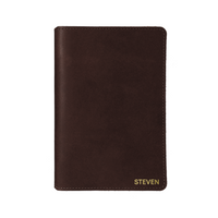 Personalized Leather A5 Journal Cover: USA Made Monogrammed Notebook