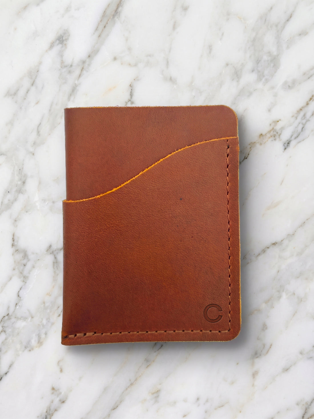 Wave Wallet – Handmade Minimalist Slim Card Holder Copper / No Foil