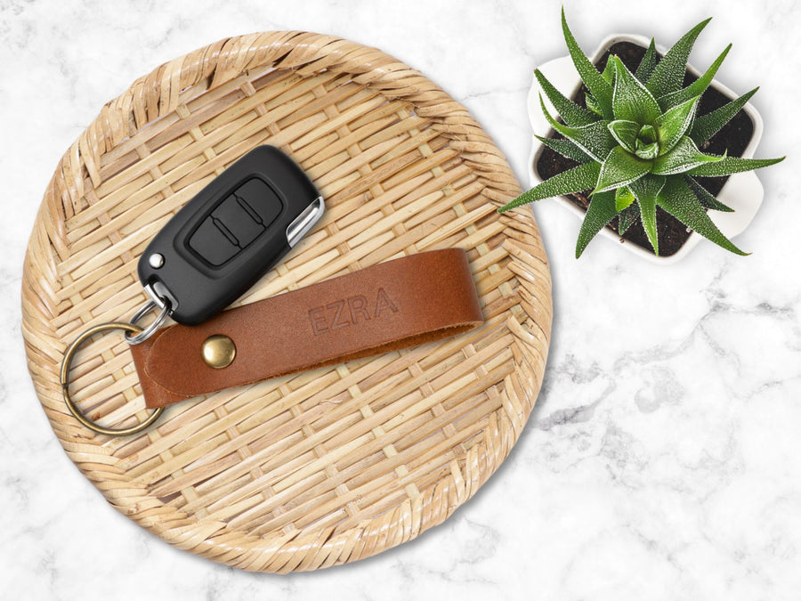 Personalized Leather Keychain