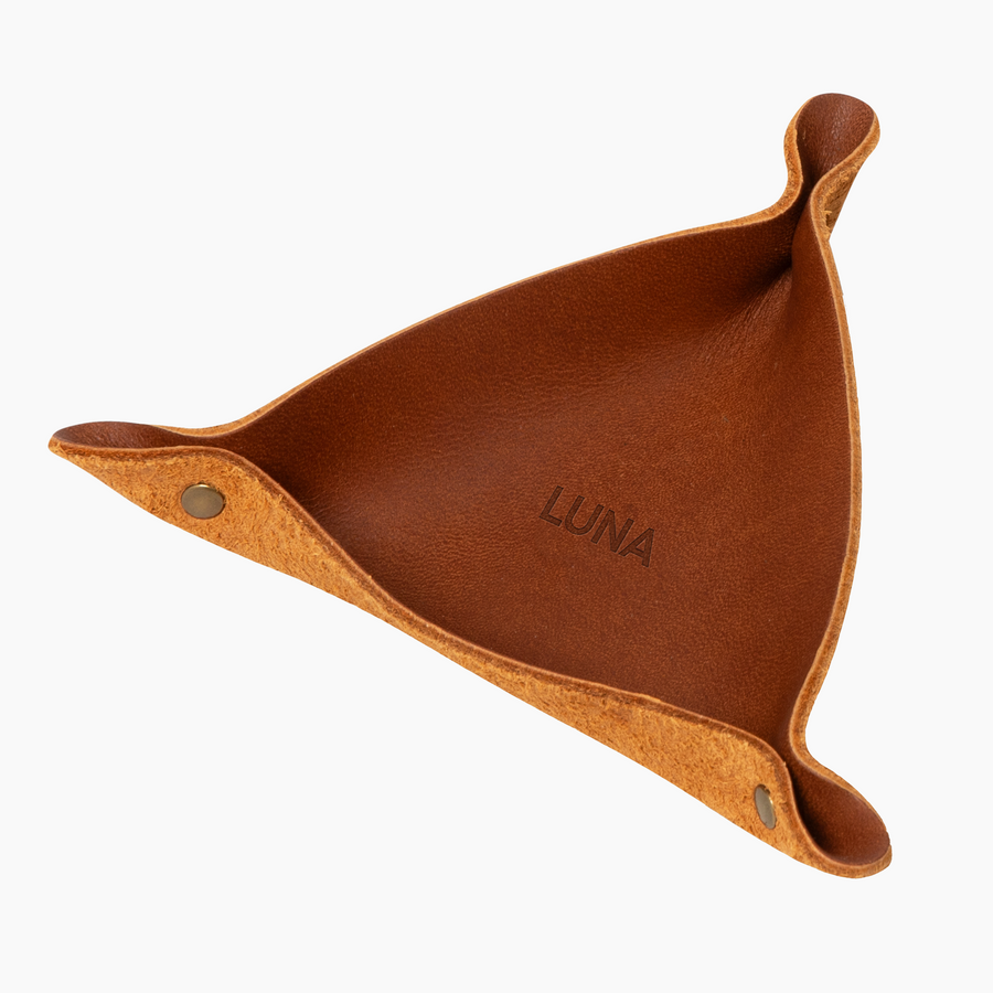 Personalized Leather Ring Tray