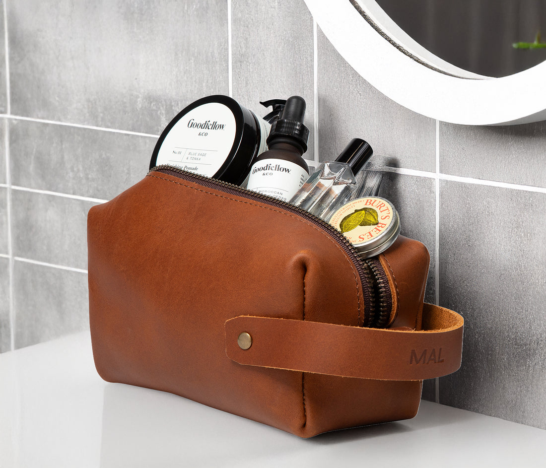 Personalized Leather Dopp Kit