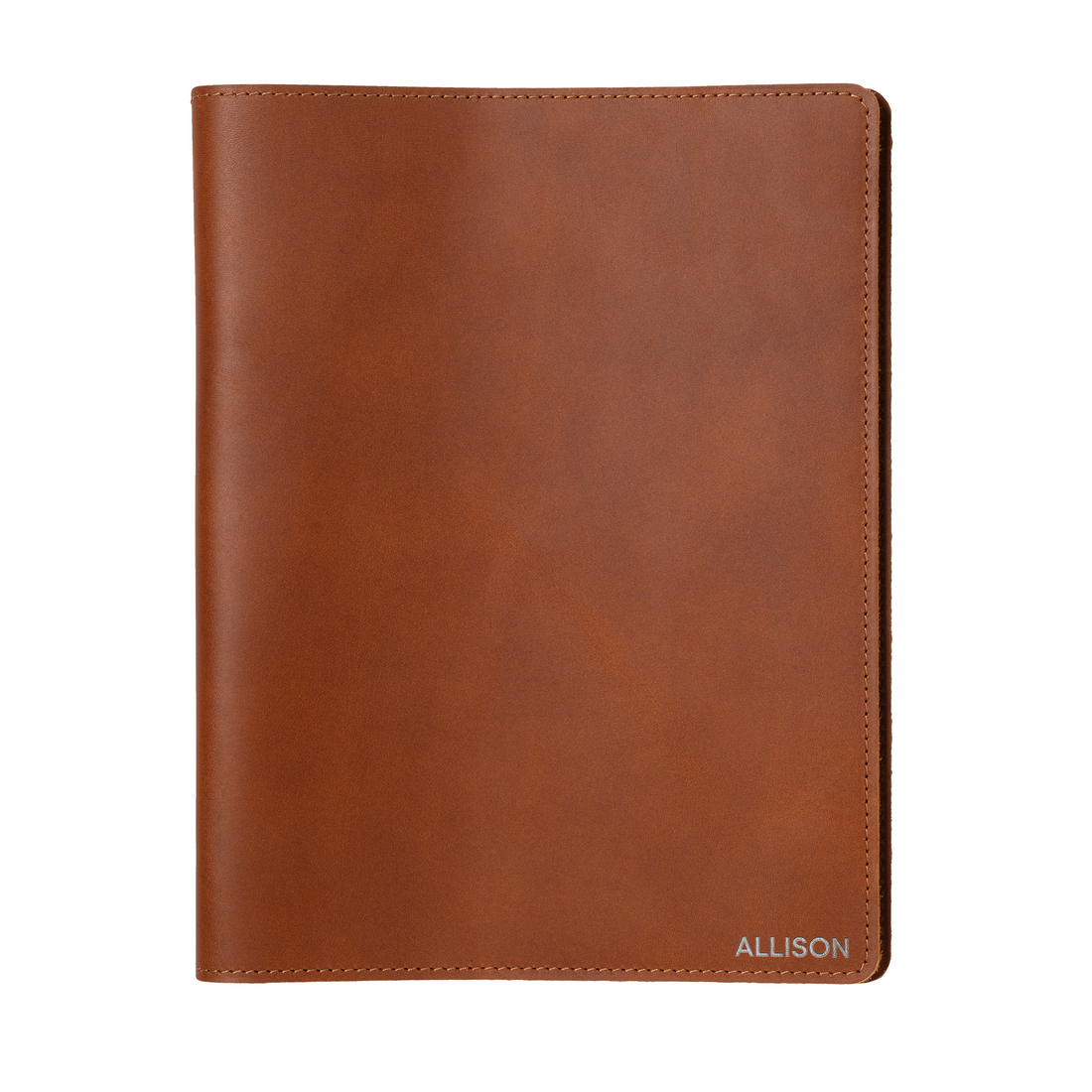 Personalized Leather Large Journal Cover: USA Made Monogrammed Notebook