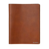 Personalized Leather Large Journal Cover: USA Made Monogrammed Notebook