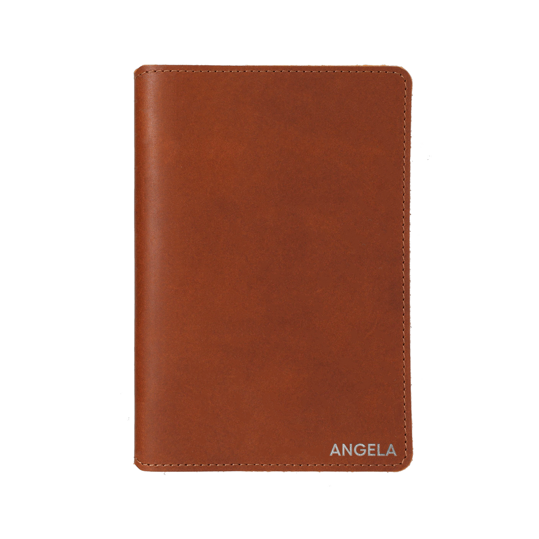 Personalized Leather A5 Journal Cover: USA Made Monogrammed Notebook