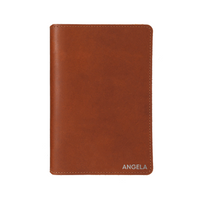 Personalized Leather A5 Journal Cover: USA Made Monogrammed Notebook