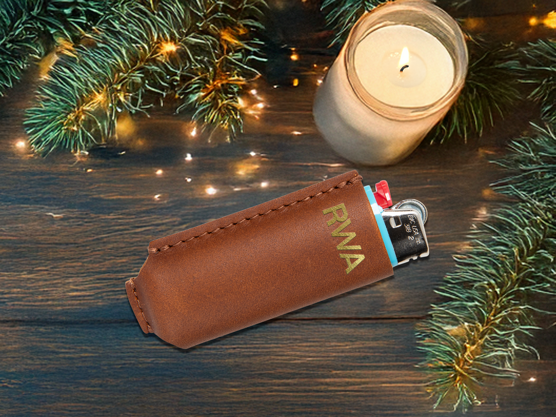 cigarette lighter case leather for Bic Lighter, Big Case, Bic Lighter Holder, Handmade Leather Lighter Case regardless of gender EDC Leather Lighter Keyring Case