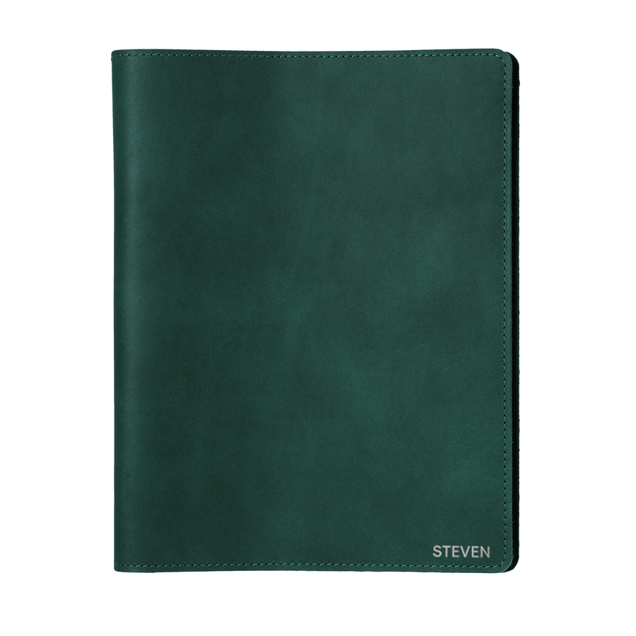 Personalized Leather Large Journal Cover: USA Made Monogrammed Notebook