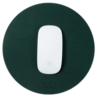 Personalized Round Leather Mouse Pad