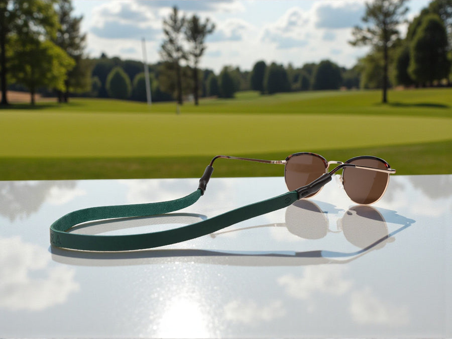 Monogrammed Leather Sunglass Strap