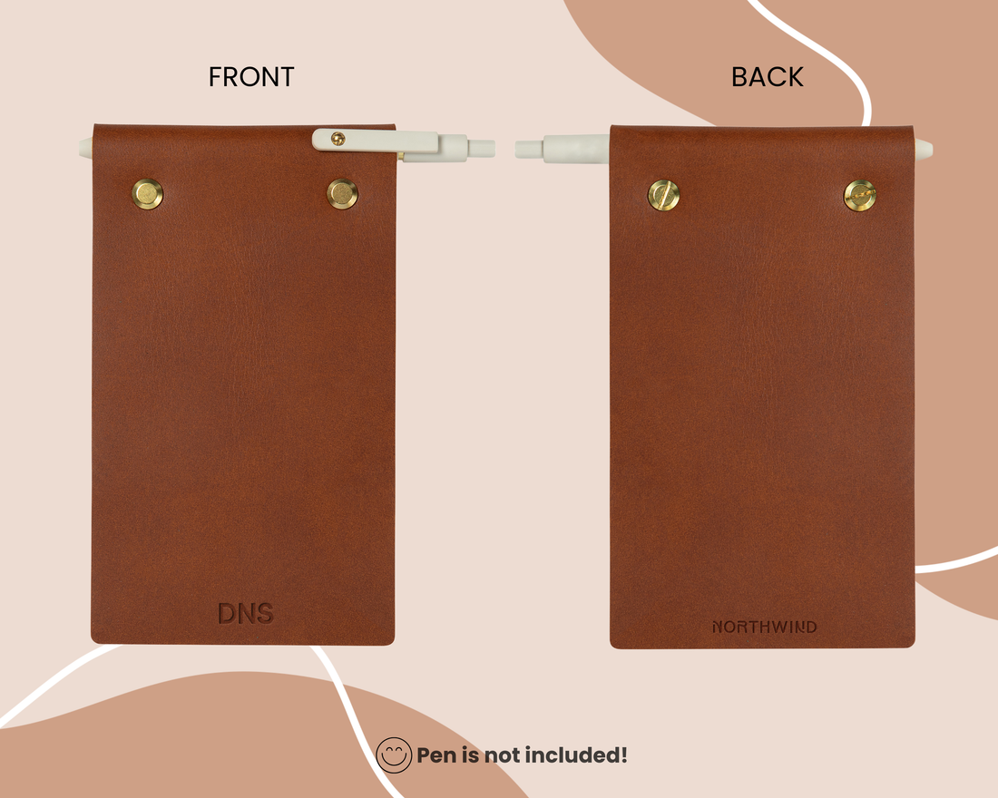 Personalized Leather Notepad Full Cover