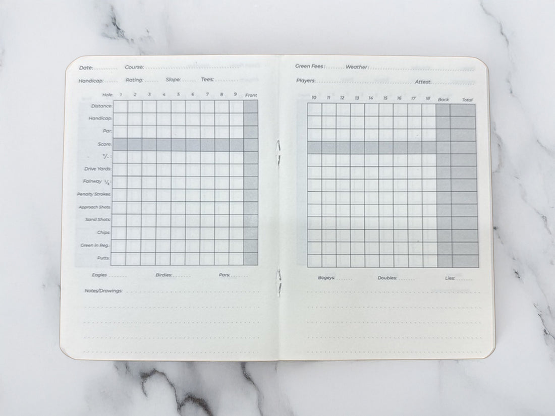 Paper Refills for Leather Golf Log: Northwind Pre-printed Score Notebook Refills - Set of 3