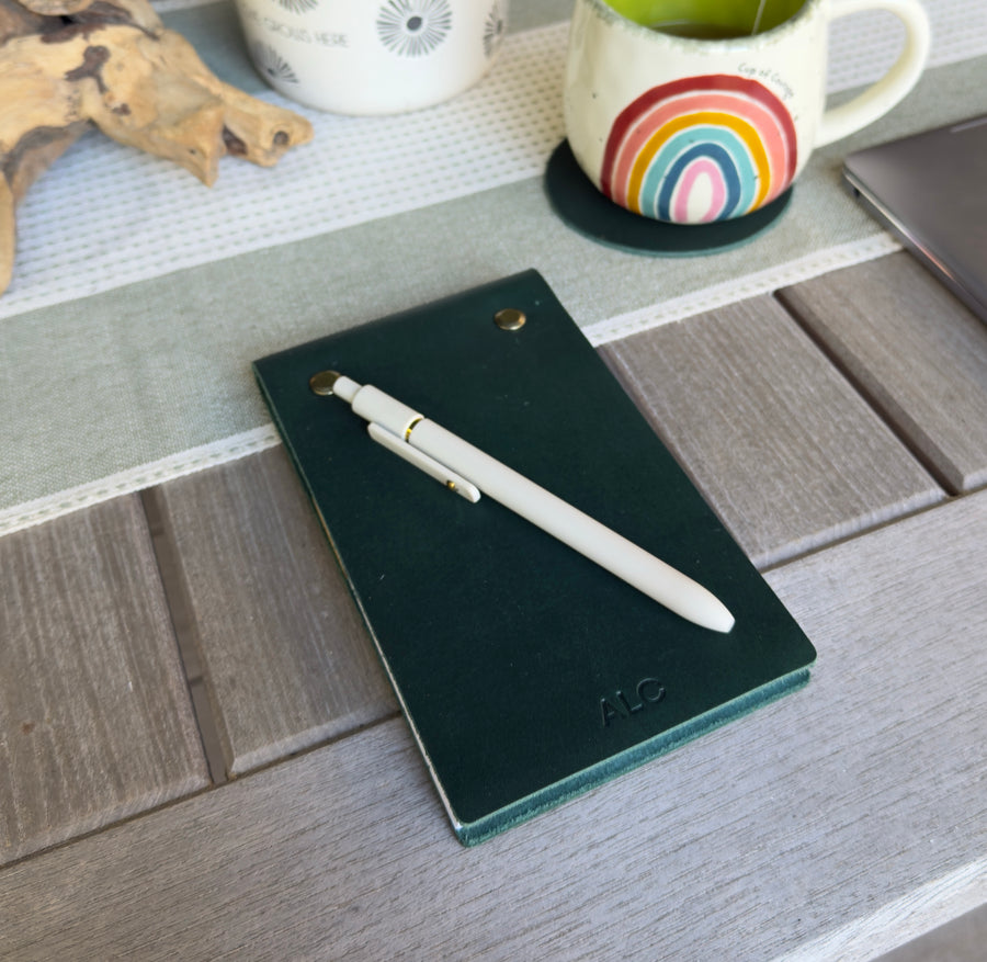 Personalized Leather Notepad Full Cover
