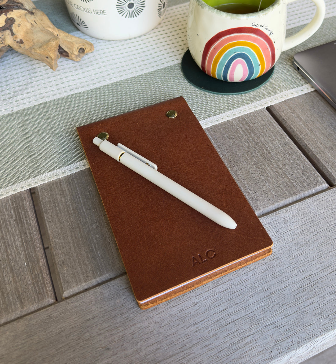 Personalized Leather Notepad Full Cover