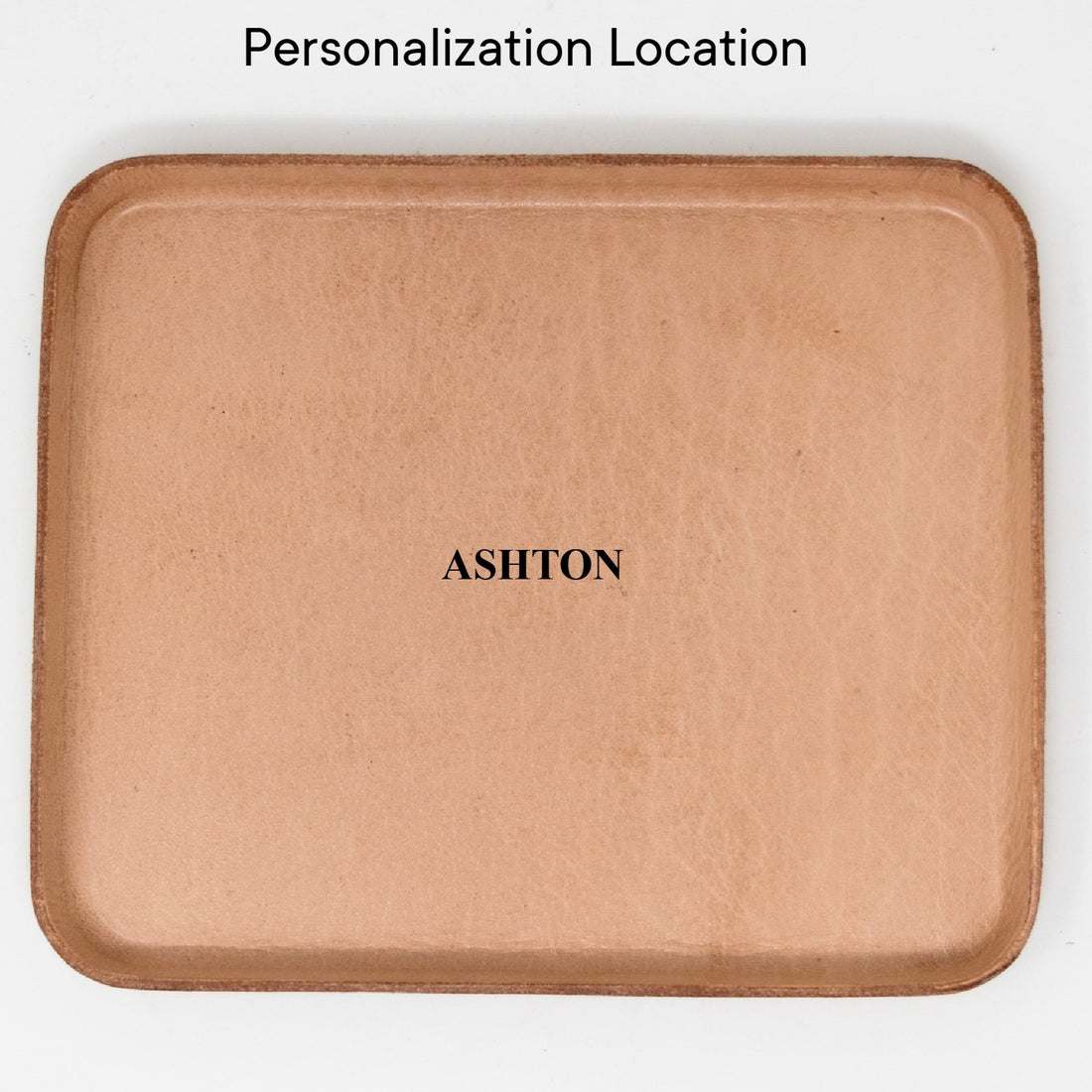 Personalized Molded Leather Valet Tray
