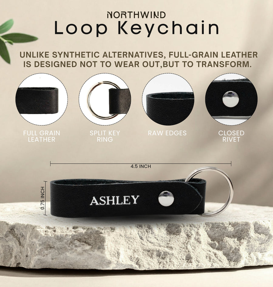 Personalized Leather Keychain