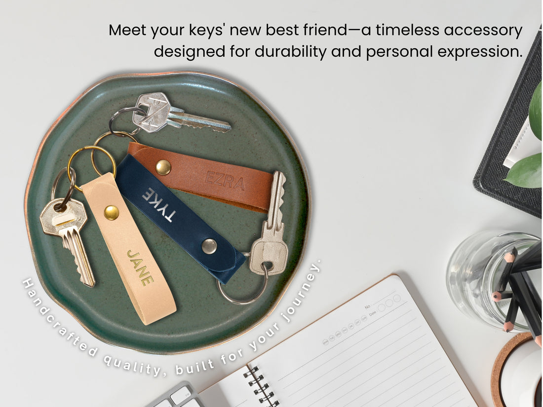 Personalized Leather Keychain