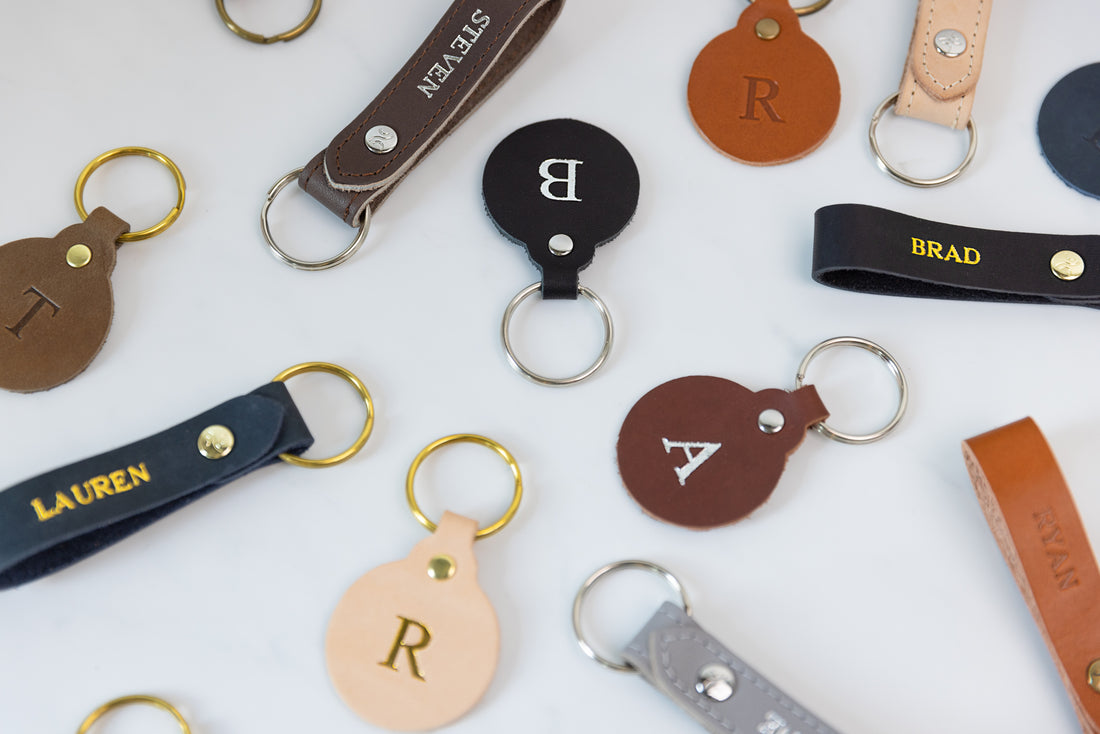 Personalized Leather Keychain, Custom Key Chains, Keychain For