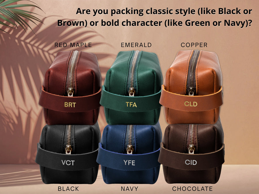 Personalized Leather Dopp Kit