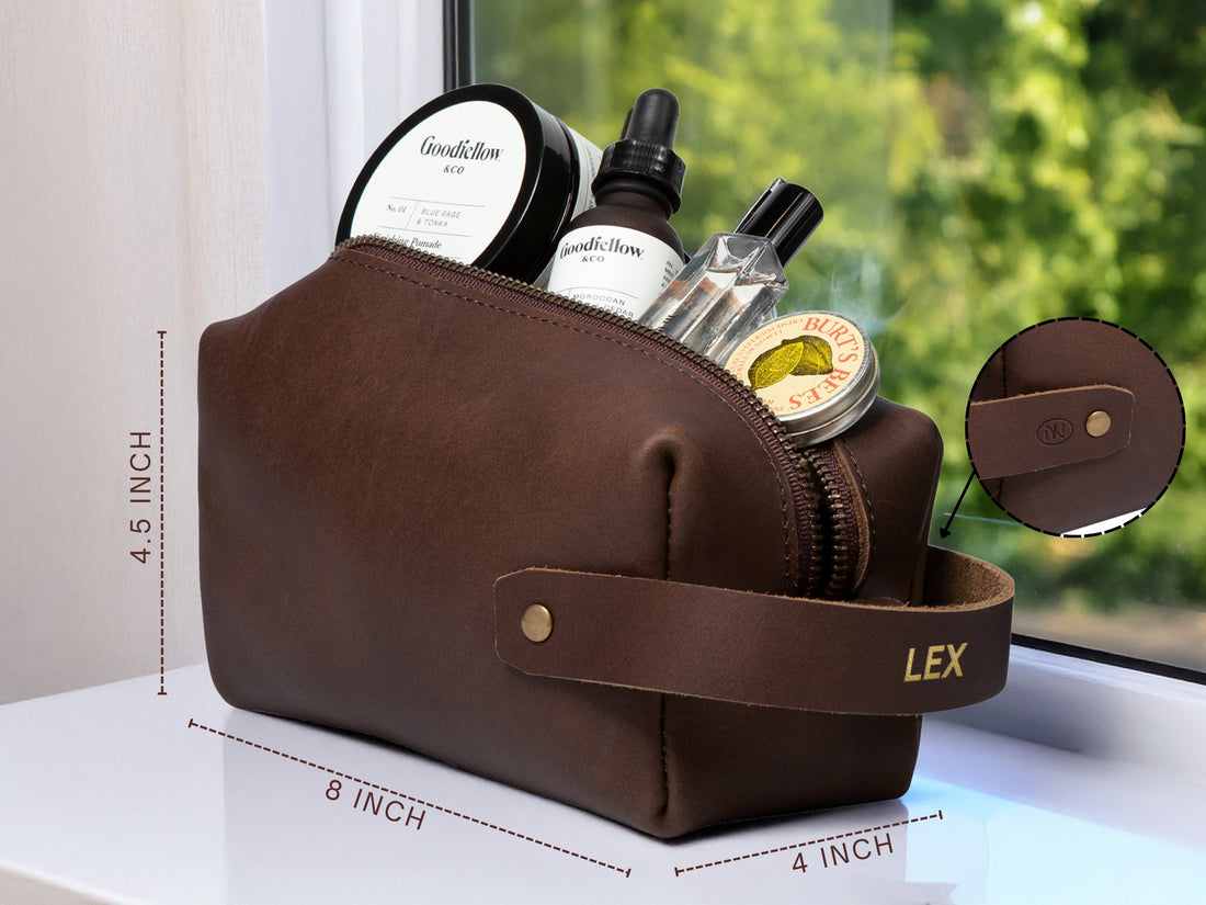 Personalized Leather Dopp Kit