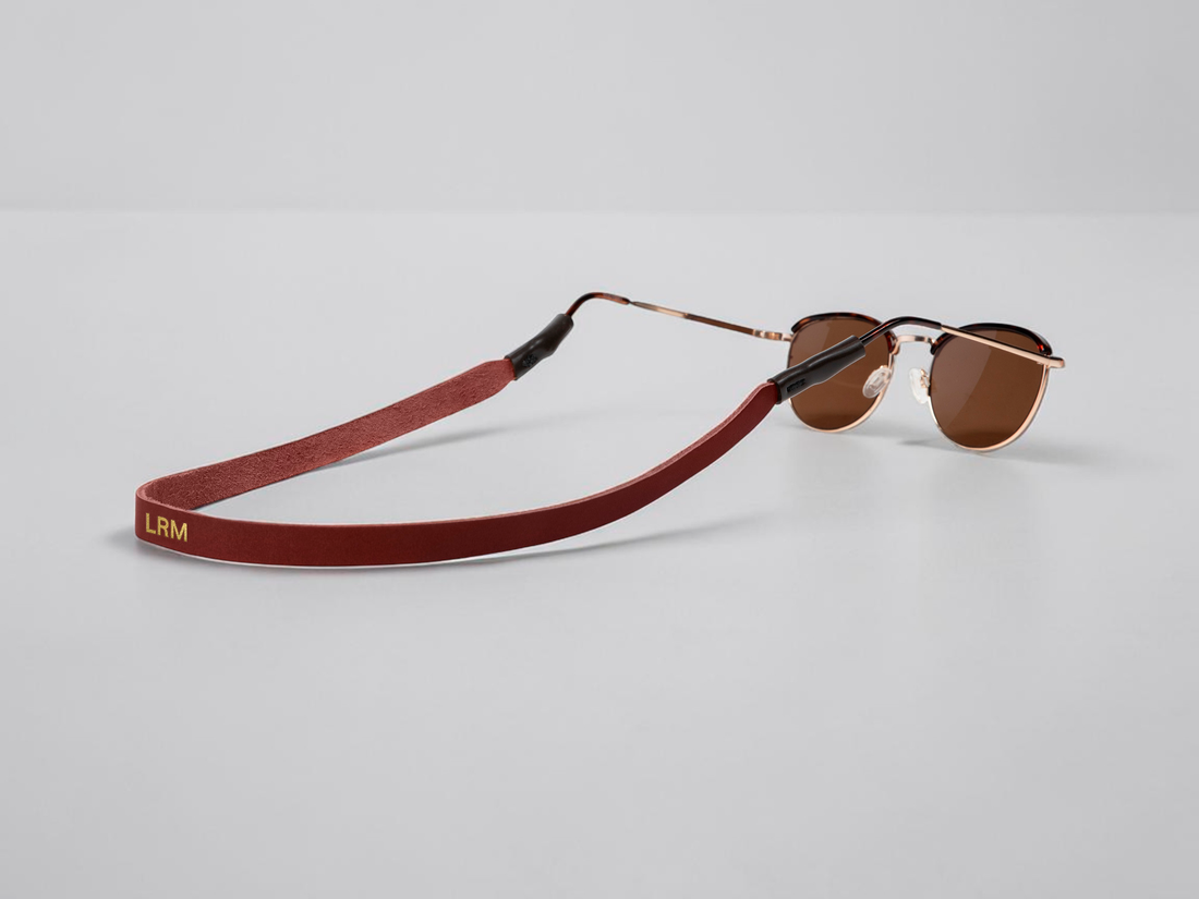 Monogrammed Leather Sunglass Strap