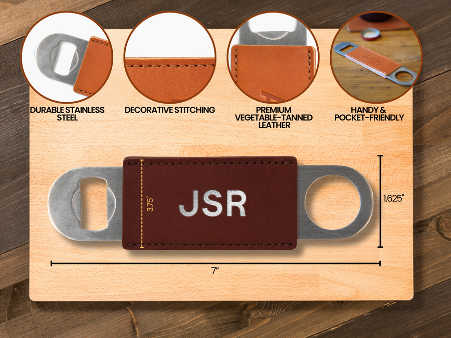 Leather Wrapped Bottle Opener
