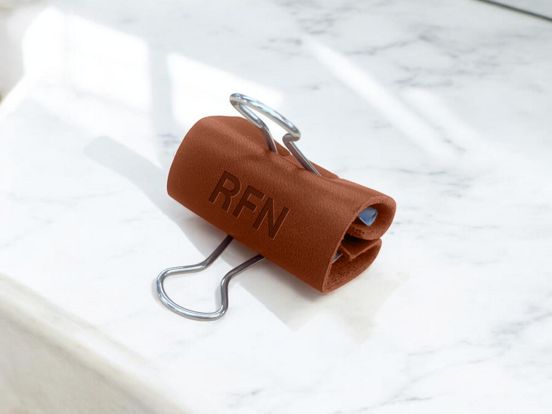 Personalized Leather Binder Clip (Set of 3) | Handcrafted | Northwind