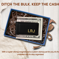 Personalized Leather Money Clip