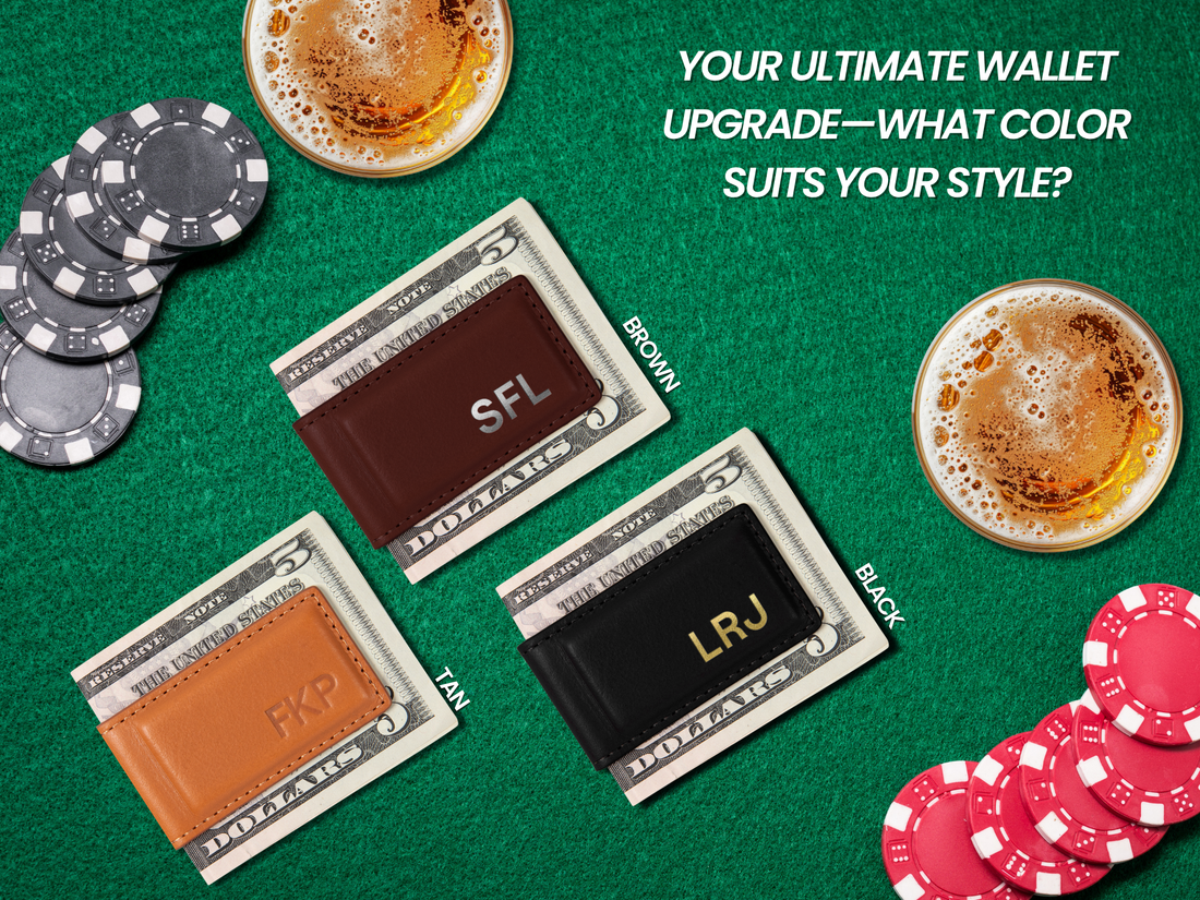 Personalized Leather Money Clip