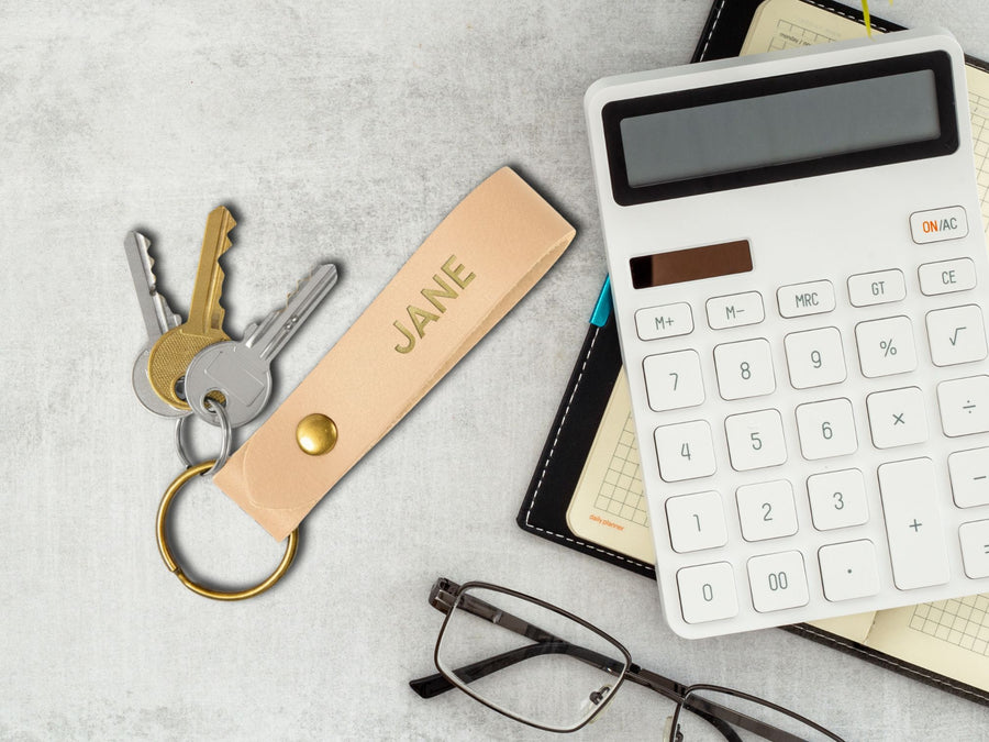 Personalized Leather Keychain