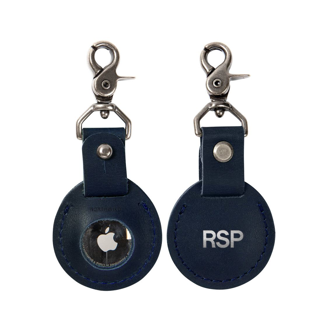 Personalized Leather AirTag Case