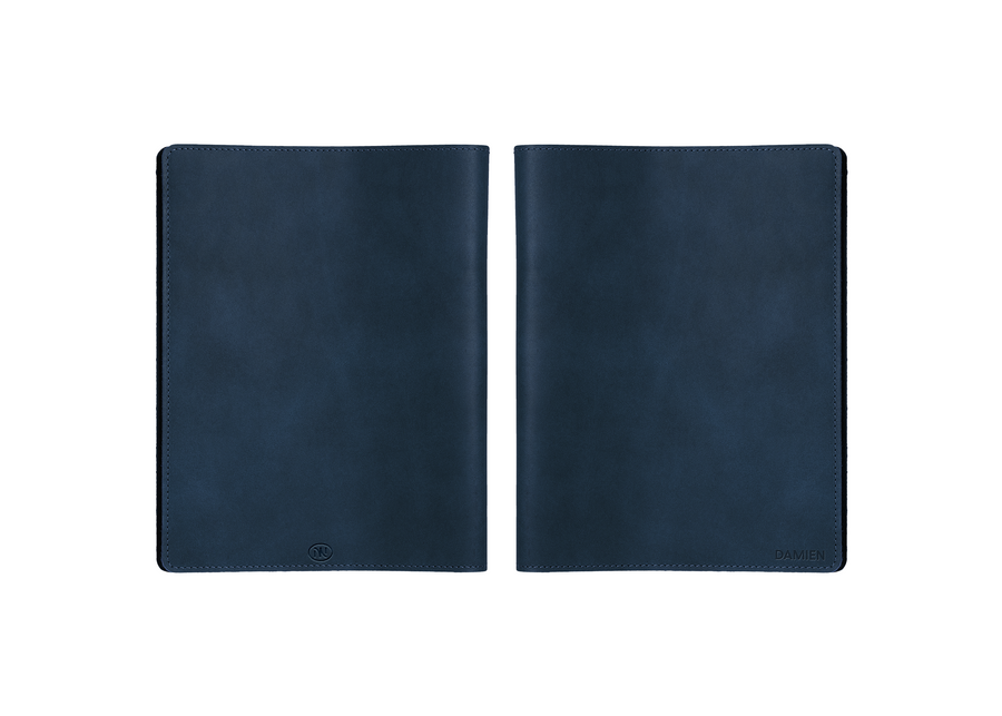 Personalized Leather Large Journal Cover: USA Made Monogrammed Notebook